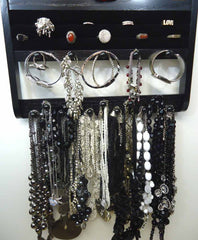 Jewelry Organizer Ring Holder Ebony Black Oak - Jewelry Holders For You