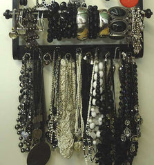 Deluxe Jewelry Holder Organizer Ebony Black Oak - Jewelry Holders For You