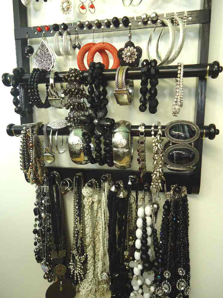 Amazon.com: Jewelry Organizer Wall Hanging Bracelet T Bar, Necklace Holder, Bangle  Bracelet, Scarf, Hair Tie and Watch Holder. Closet Organizers & Home Decor  Ideas. : Handmade Products