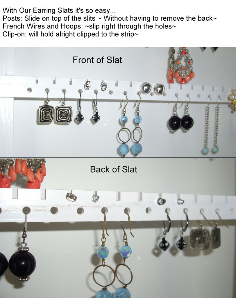 168 Pair Hanging Earring Holder Jewelry Holder, Oak, Wood